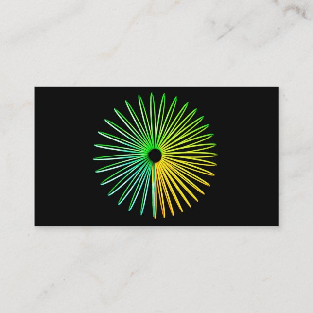 Abstract Psychedelic Optical Illusion Business Business Card (Front)