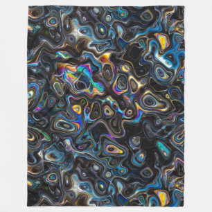 Abstract Psychedelic Pattern Fleece Blanket