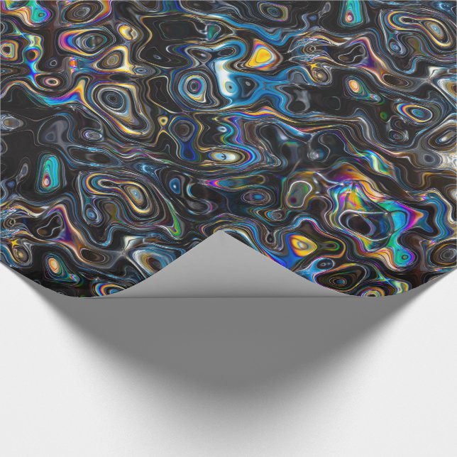 Abstract Psychedelic Pattern Wrapping Paper (Corner)