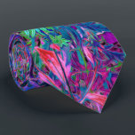 Abstract Psychedelic Rainbow Colours Foliage Garde Tie<br><div class="desc">This Original Digital Oil Painting by My Rubio Garden features an Abstract Psychedelic Rainbow Colours Foliage Garden with Purple,  Pink,  Lime Green,  Magenta,  Hot Pink,  Aqua Blue,  Teal and Red Accents. The result is a colourful,  beautiful garden landscape with flowers that you will love!</div>