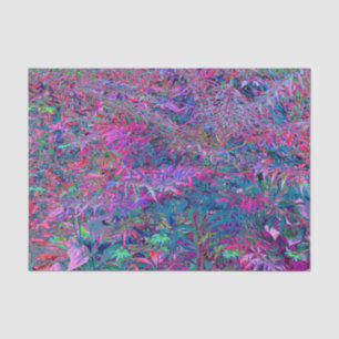 Abstract Psychedelic Rainbow Colours Foliage Garde Tissue Paper