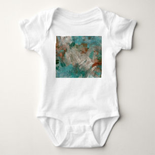 Abstract Psychedelic Strokes Texture. Baby Bodysuit