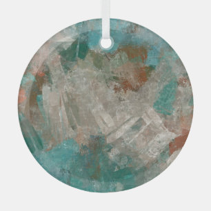 Abstract Psychedelic Strokes Texture. Glass Tree Decoration