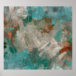 Abstract Psychedelic Strokes Texture. Poster