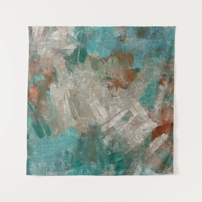 Abstract Psychedelic Strokes Texture. Tapestry (Front)