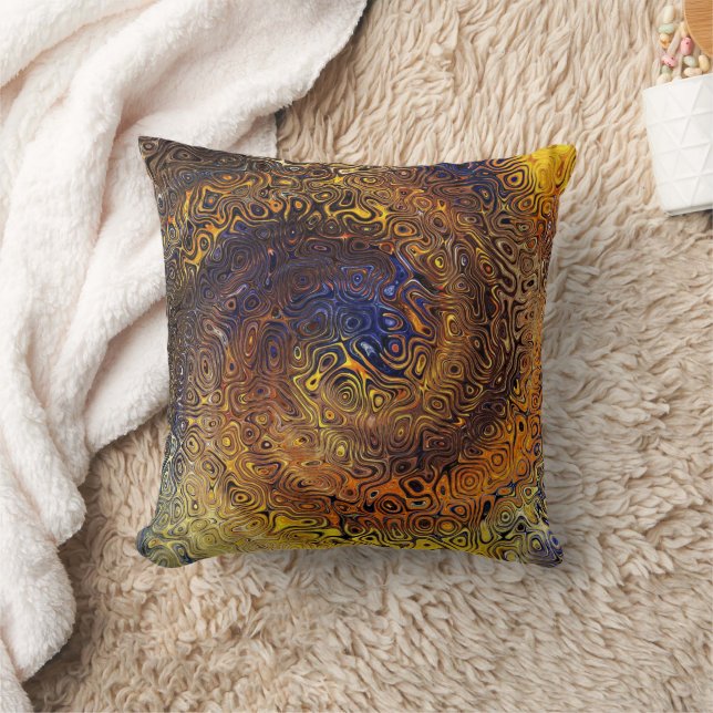 Abstract  Psychedelic Swirl Pattern Colourful Art Cushion (Blanket)