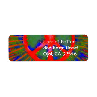 Abstract Psychedelic Tie-Dye Peace Sign