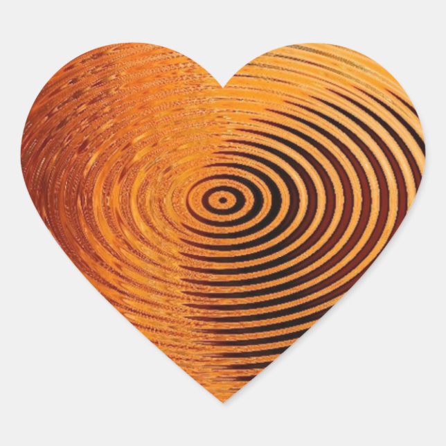Abstract Pumpkin Heart Sticker (Front)