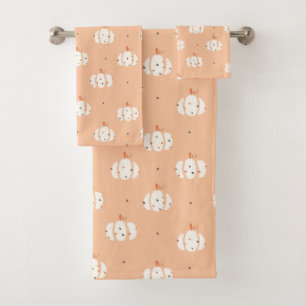 Abstract Pumpkin Pattern Bath Towel Set