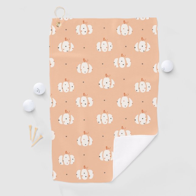 Abstract Pumpkin Pattern Golf Towel (InSitu)