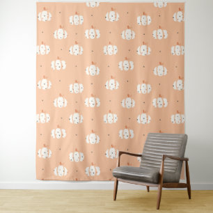 Abstract Pumpkin Pattern Tapestry