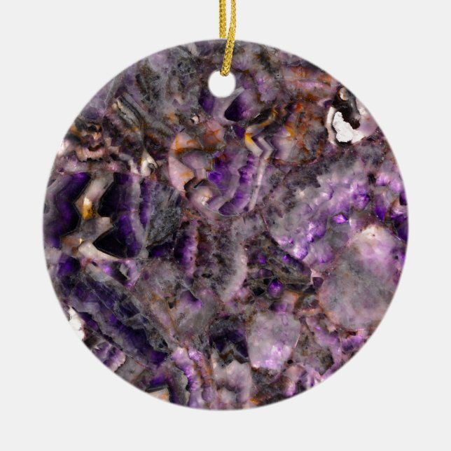 Abstract purple amethyst quartz marble granite ceramic tree decoration (Front)