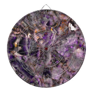 Abstract purple amethyst quartz marble granite  dartboard