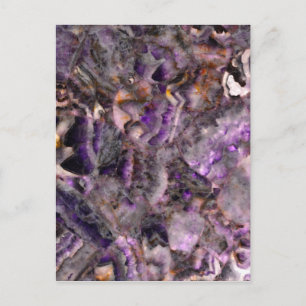 Abstract purple amethyst quartz marble granite postcard
