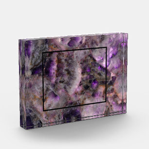 Abstract purple Amethyst Quartz, purple granite Photo Block