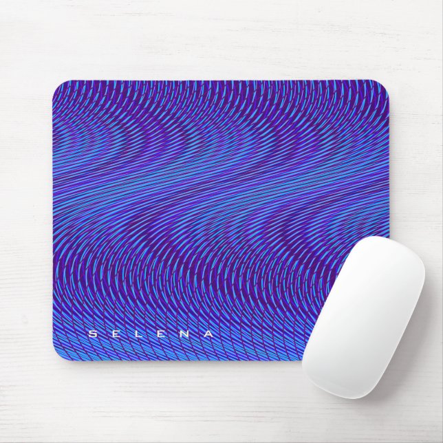 Abstract Purple and Blue Psychedelic, Rad & Trippy Mouse Mat (With Mouse)