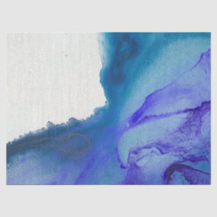 Abstract Purple and Blue Water Color Decoupage Tissue Paper