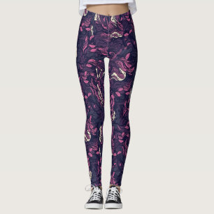 Abstract: Purple and Pink Flow Leggings