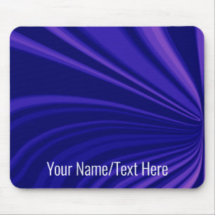 Abstract Purple and White Name Text Template Mouse Mat