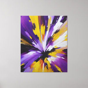 abstract purple and yellow canvas print