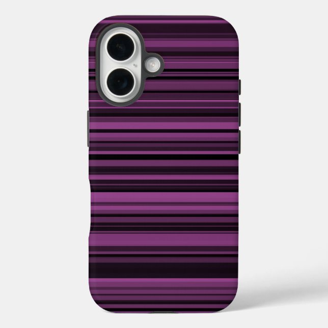 Abstract Purple Black Stripes Case-Mate iPhone Case (Back)