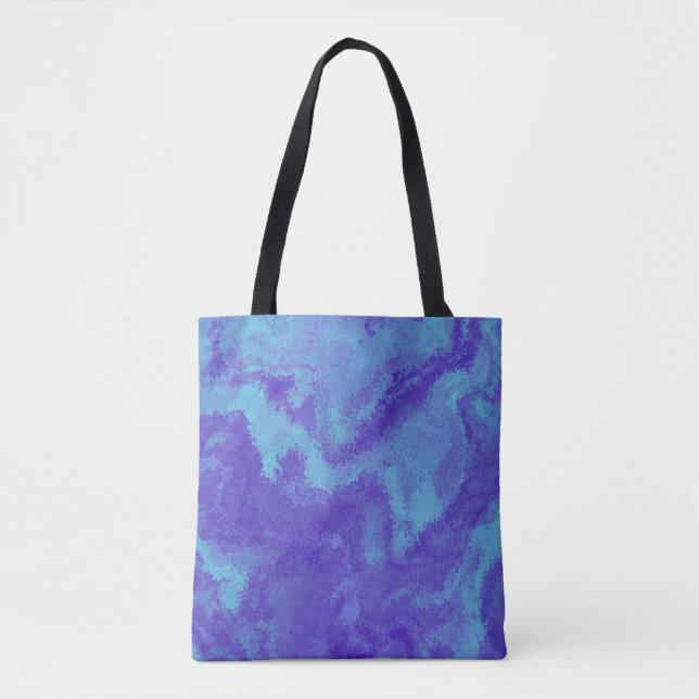 Abstract Purple Blue Diffusion Tote Bag (Front)