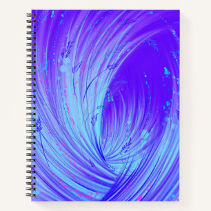 Abstract purple blue  Enchanted Garden Notebook