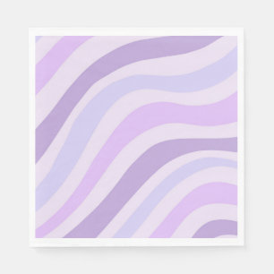 Abstract Purple Blue Groovy Stripe Liquid Pattern Napkin