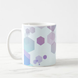 Abstract Purple-Blue Hexagon - Shape Pattern Throw Coffee Mug