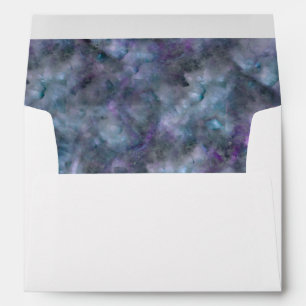 Abstract purple blue teal quartz marble granite envelope