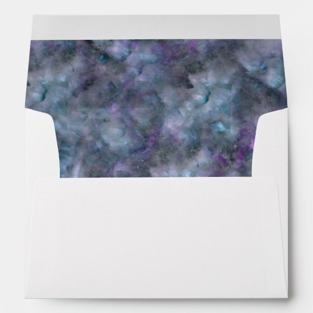 Abstract purple blue teal quartz marble granite   envelope (Back (Bottom))