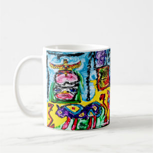 ABSTRACT PURPLE BUFFALO, 11 oz Coffee Mug