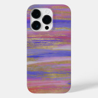Abstract Purple, Coral and Gold Painted Strokes