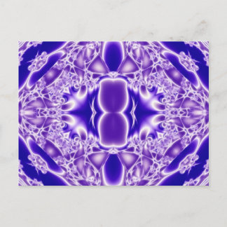 Abstract Purple Crystal Design Postcard