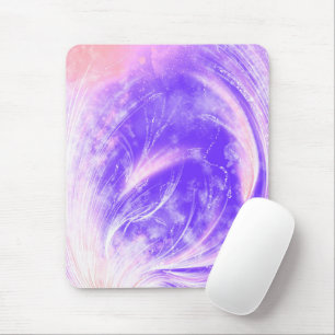 Abstract Purple Dandelions and fireflies  Mouse Mat