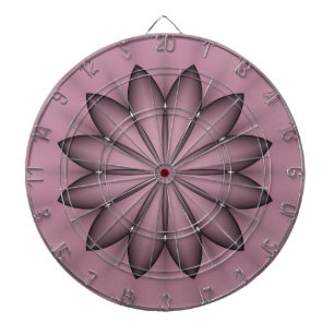 Abstract Purple Flower Dartboard