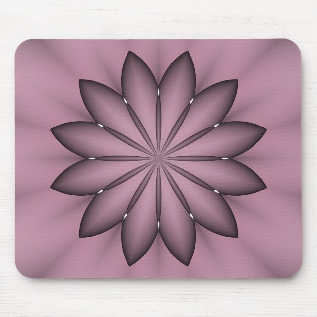 Abstract Purple Flower Mousepad (Front)