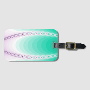 Abstract Purple Green Gradient Fractal Luggage Tag