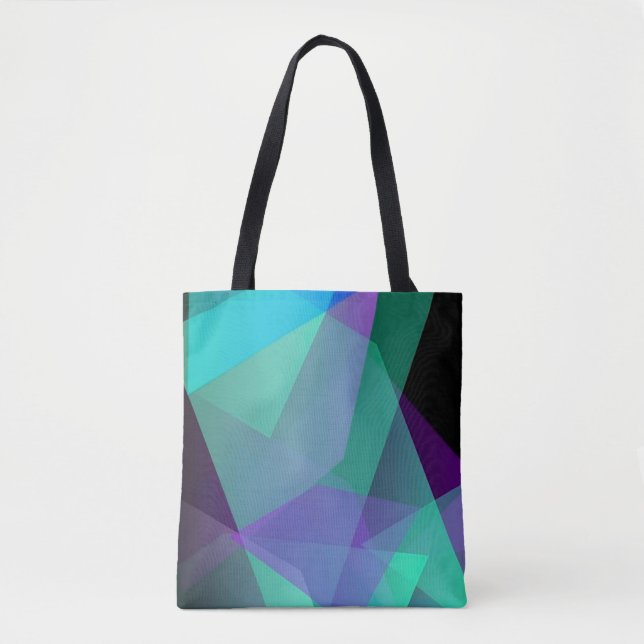 Abstract Purple & Green Tote Bag (Front)