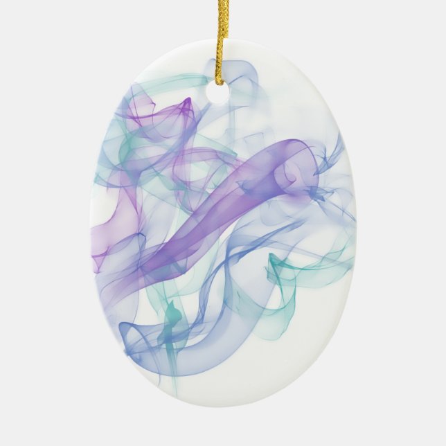 Abstract Purple Haze Ceramic Tree Decoration (Front)