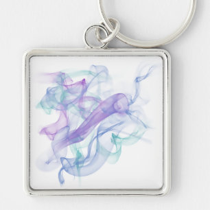 Abstract Purple Haze Key Ring