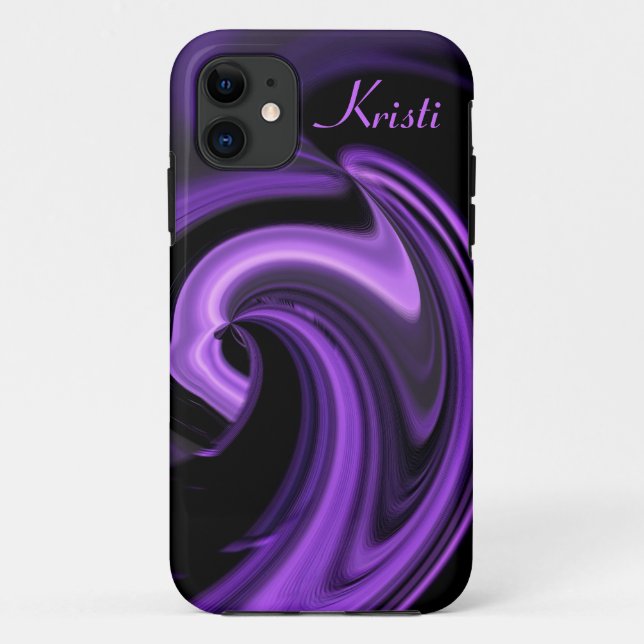 Abstract Purple Heart iPhone 5 case *Personalise* (Back)