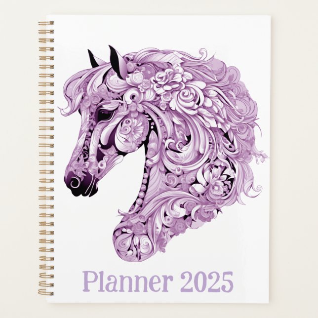 Abstract purple horse planner (Front)