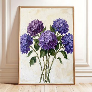 Abstract Purple Hydrangea Canvas Print