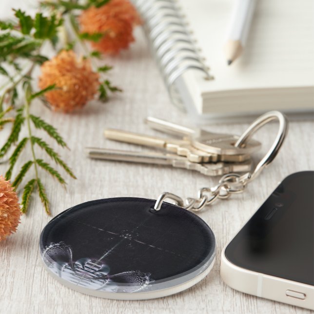 Abstract Purple Key Ring (Front Right)