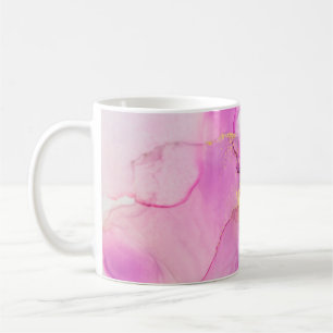 Abstract purple, lilac, pink, gold background, wal coffee mug