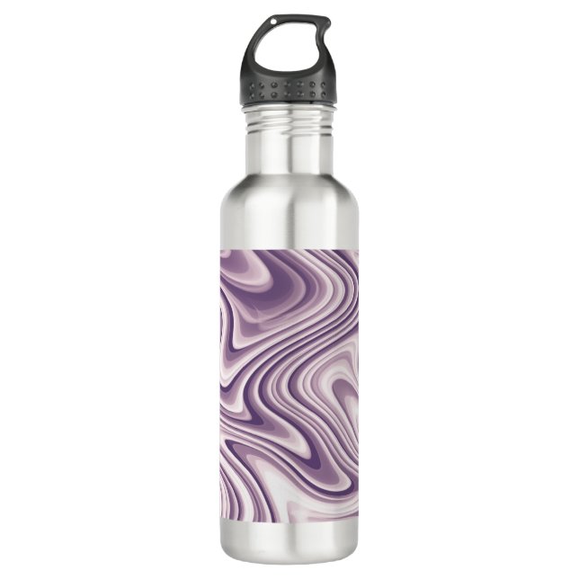 Abstract Purple Liquid Marble 710 Ml Water Bottle (Front)