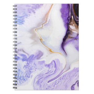 Abstract purple marble notebook