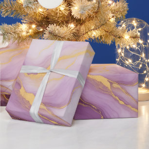 Abstract Purple Marble Wrapping Paper