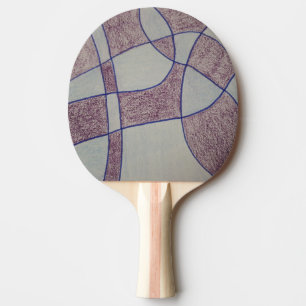 Abstract Purple Ping Pong Paddle